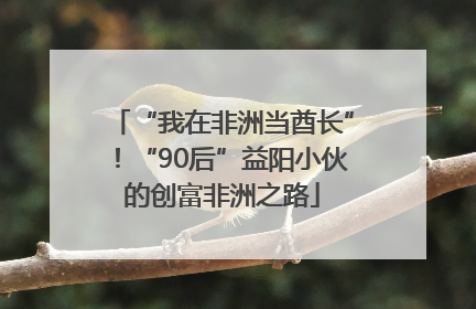 “我在非洲当酋长”！“90后”益阳小伙的创富非洲之路