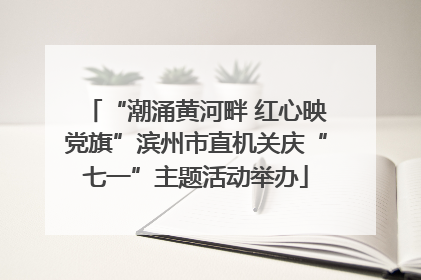 “潮涌黄河畔 红心映党旗”滨州市直机关庆“七一”主题活动举办