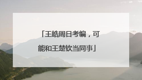 王皓周日考编，可能和王楚钦当同事