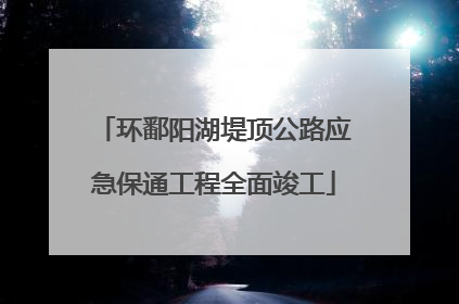 环鄱阳湖堤顶公路应急保通工程全面竣工