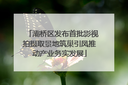 灞桥区发布首批影视拍摄取景地筑巢引凤推动产业务实发展