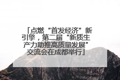 点燃“首发经济”新引擎，第二届“新质生产力助推高质量发展”交流会在成都举行