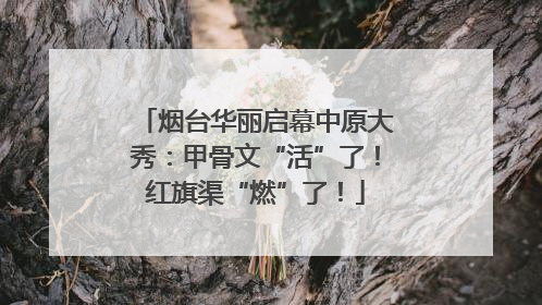烟台华丽启幕中原大秀：甲骨文“活”了！红旗渠“燃”了！