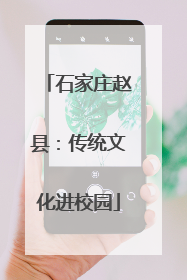 石家庄赵县：传统文化进校园