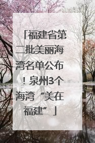 福建省第二批美丽海湾名单公布！泉州3个海湾“美在福建”