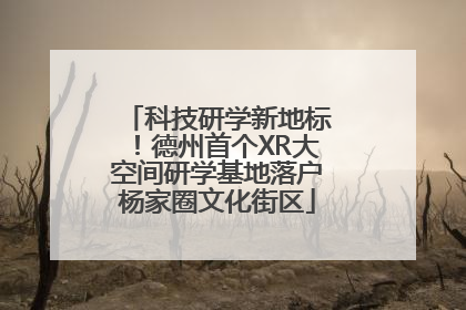 科技研学新地标!德州首个XR大空间研学基地落户杨家圈文化街区