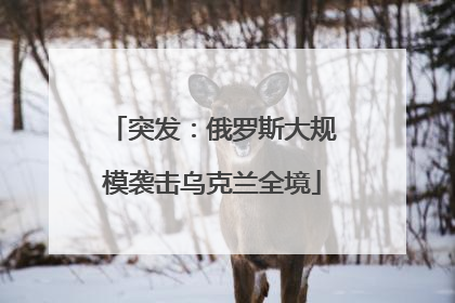 突发：俄罗斯大规模袭击乌克兰全境
