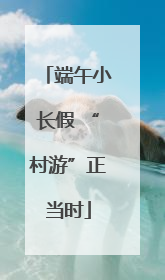 端午小长假 “村游”正当时