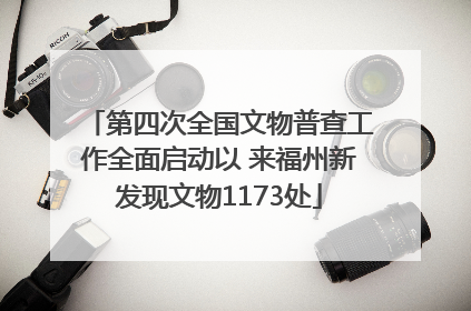 第四次全国文物普查工作全面启动以 来福州新发现文物1173处