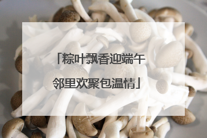 粽叶飘香迎端午 邻里欢聚包温情
