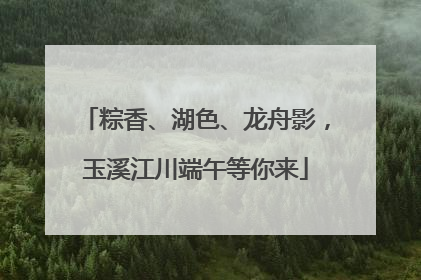 粽香、湖色、龙舟影，玉溪江川端午等你来
