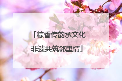 粽香传韵承文化 非遗共筑邻里情