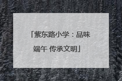 紫东路小学：品味端午 传承文明