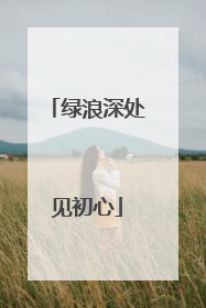 绿浪深处见初心