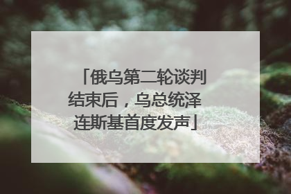 俄乌第二轮谈判结束后，乌总统泽连斯基首度发声