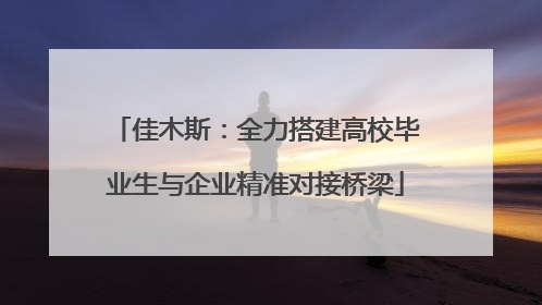 佳木斯：全力搭建高校毕业生与企业精准对接桥梁