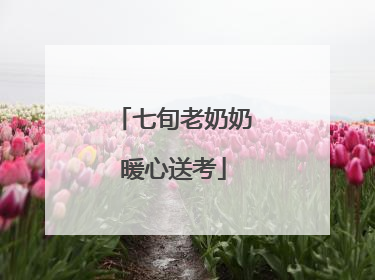 七旬老奶奶暖心送考