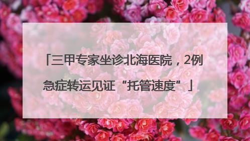 三甲专家坐诊北海医院，2例急症转运见证“托管速度”