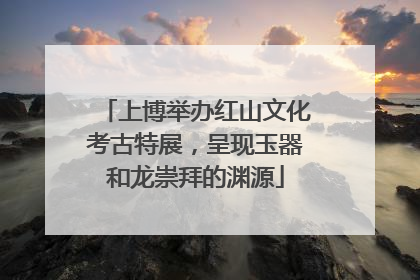 上博举办红山文化考古特展，呈现玉器和龙崇拜的渊源