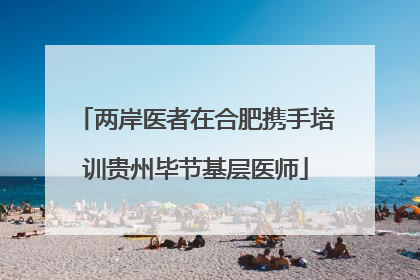两岸医者在合肥携手培训贵州毕节基层医师