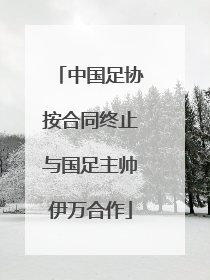 中国足协按合同终止与国足主帅伊万合作
