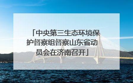 中央第三生态环境保护督察组督察山东省动员会在济南召开
