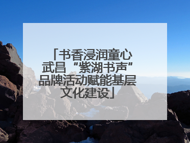 书香浸润童心 武昌“紫湖书声”品牌活动赋能基层文化建设