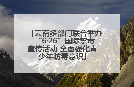 云南多部门联合举办“6·26”国际禁毒宣传活动 全面强化青少年防毒意识