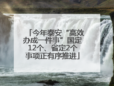 今年泰安“高效办成一件事”国定12个、省定2个事项正有序推进