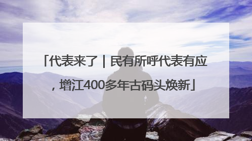 代表来了｜民有所呼代表有应，增江400多年古码头焕新