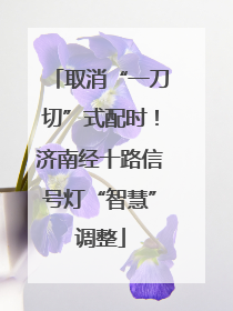 取消“一刀切”式配时！济南经十路信号灯“智慧”调整