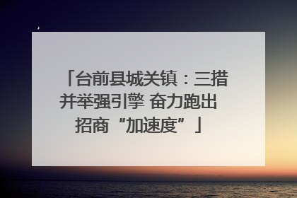 台前县城关镇：三措并举强引擎 奋力跑出招商“加速度”