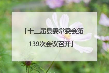 十三届县委常委会第139次会议召开
