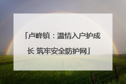 卢峰镇：温情入户护成长 筑牢安全防护网