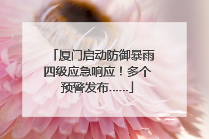 厦门启动防御暴雨四级应急响应！多个预警发布……