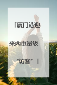 厦门港迎来两重量级“访客”