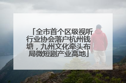 全市首个区级视听行业协会落户杭州钱塘，九州文化牵头布局微短剧产业高地