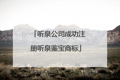 听泉公司成功注册听泉鉴宝商标