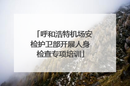 呼和浩特机场安检护卫部开展人身检查专项培训