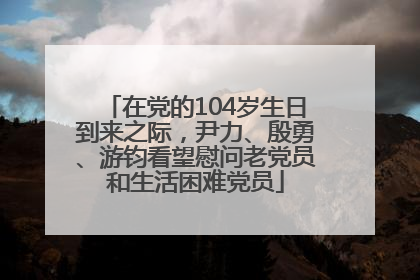 在党的104岁生日到来之际，尹力、殷勇、游钧看望慰问老党员和生活困难党员