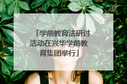学前教育法研讨活动在兴华学前教育集团举行