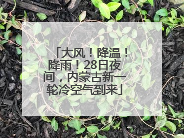 大风！降温！降雨！28日夜间，内蒙古新一轮冷空气到来