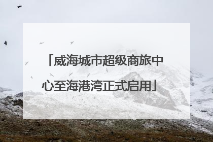 威海城市超级商旅中心至海港湾正式启用