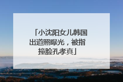 小沈阳女儿韩国出道照曝光，被指撞脸孔孝真