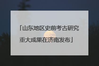 山东地区史前考古研究重大成果在济南发布