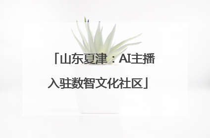 山东夏津：AI主播入驻数智文化社区