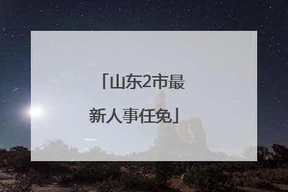 山东2市最新人事任免