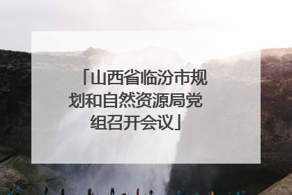 山西省临汾市规划和自然资源局党组召开会议