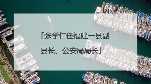 张学仁任福建一县副县长、公安局局长