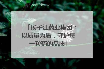扬子江药业集团：以质量为盾，守护每一粒药的品质
